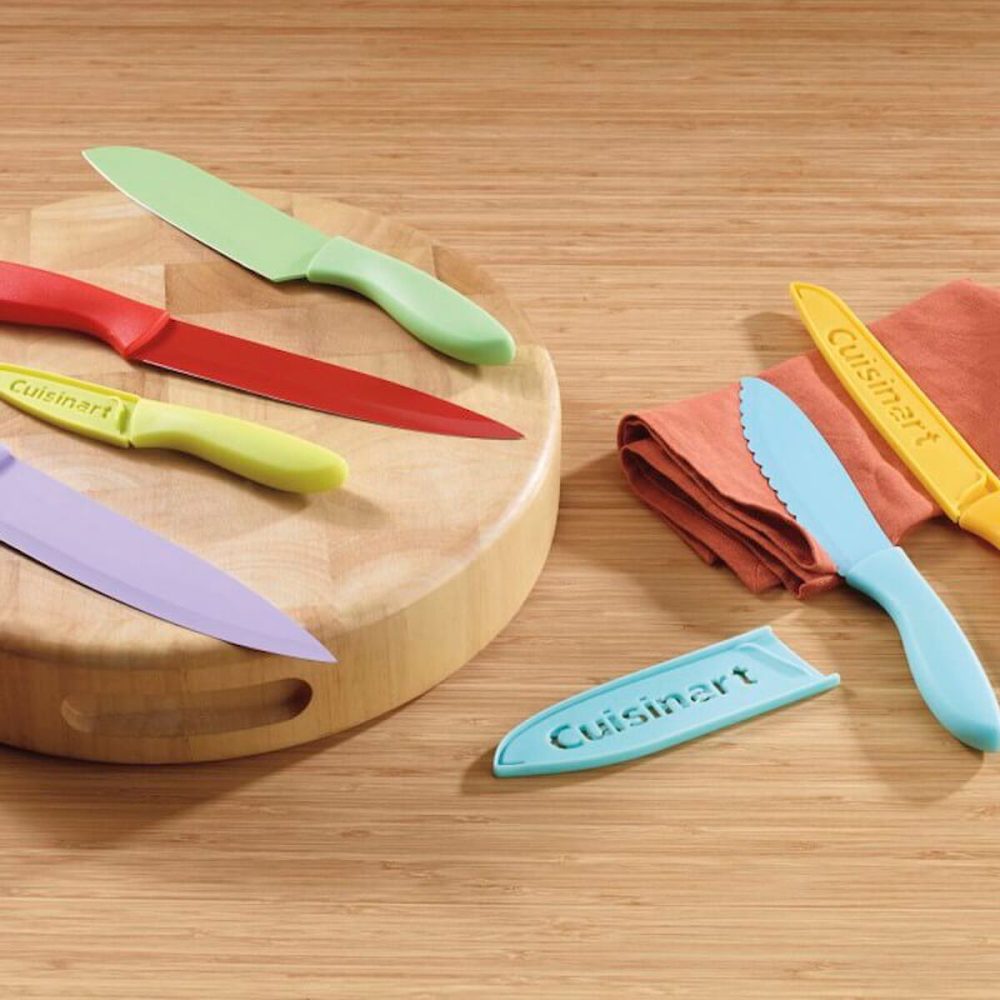 12 Piece Ceramic Coated Color Knife Set with Blade Guards - Image 2