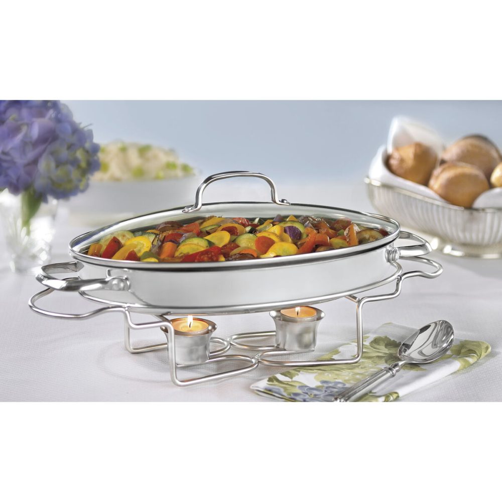 Classic Entertaining Collection 13.5" Oval Buffet Server - Image 2