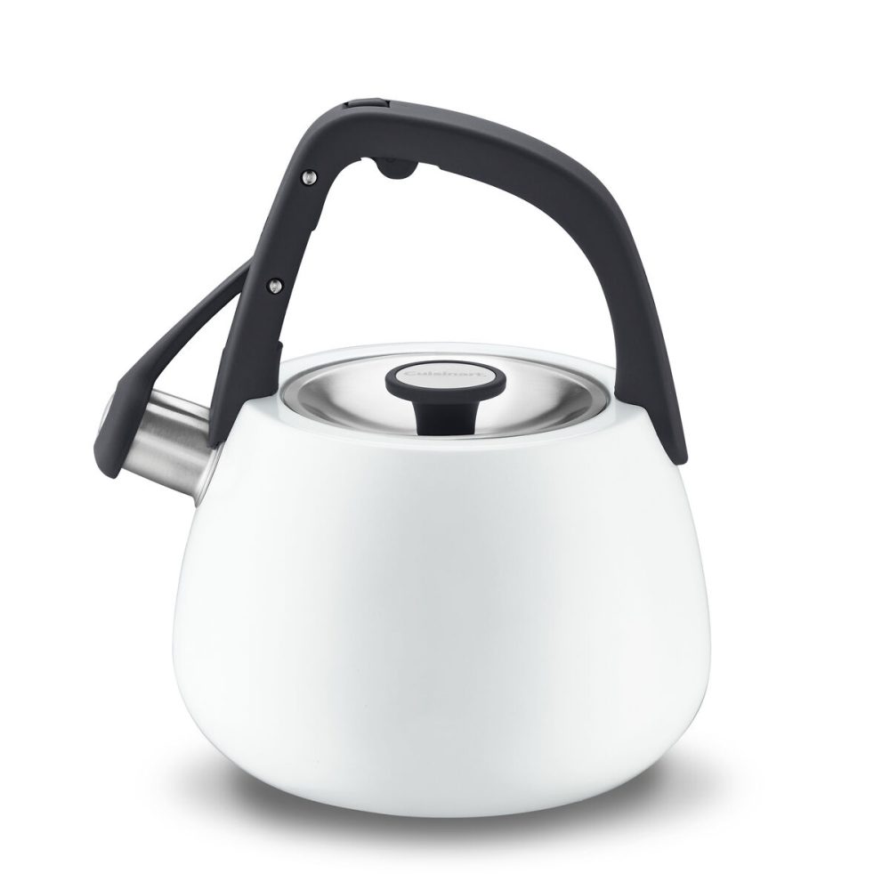 2 Qt. Matte White Stainless Steel Tea Kettle