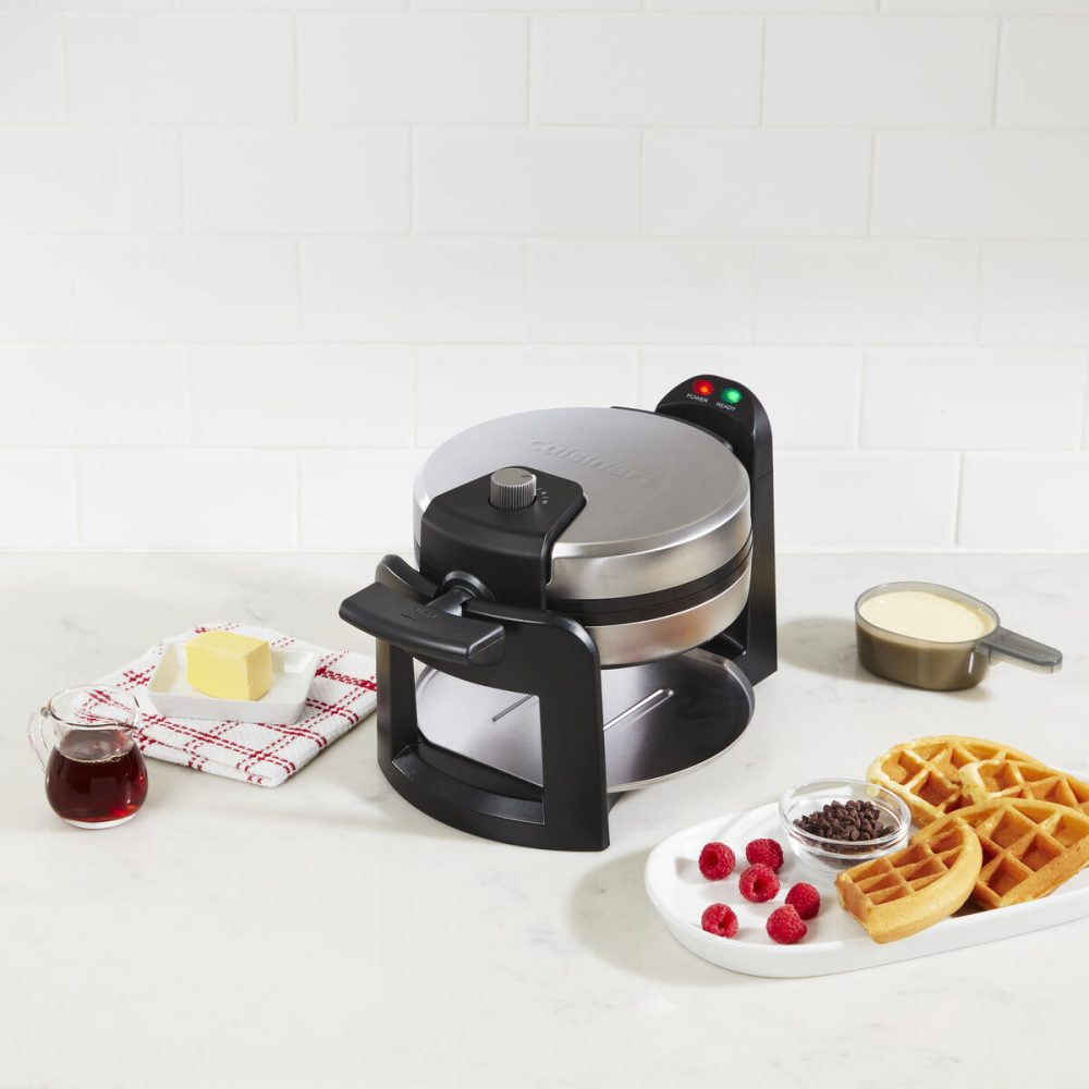 Round Flip Belgian Waffle Maker - Image 2